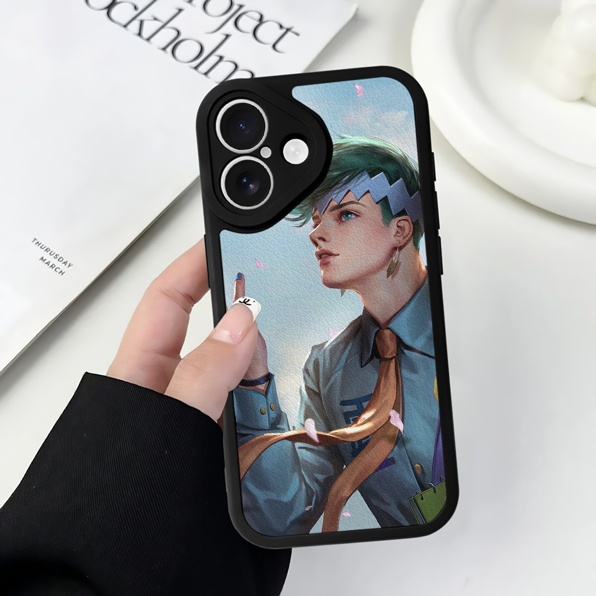 （画像用） ジョジョの奇妙な冒険 JoJo's Bizarre Adventure 【iPhone 16シリーズ対応】シリコンスマホケース（レザー調） 材質：シリコン